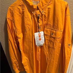 Beretta Men's Orange Casual Button Down Shirt